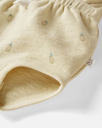 Baby Girl Organic Cotton Pineapple-Print Romper, 