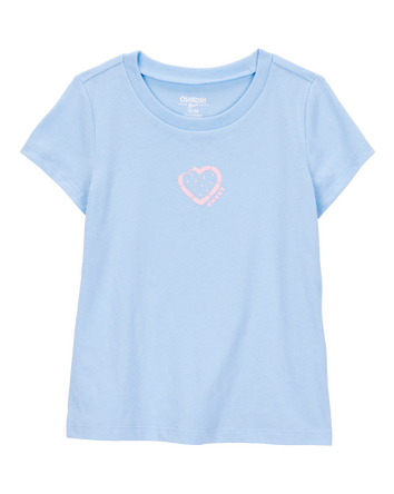 Toddler Heart Short-Sleeve Graphic Tee - Blue, 