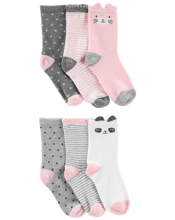 Kid 6-Pack Critter Socks, 