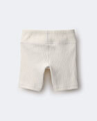 Toddler Girl Brooklyn Bike Shorts - Cream, image 6 of 10 slides