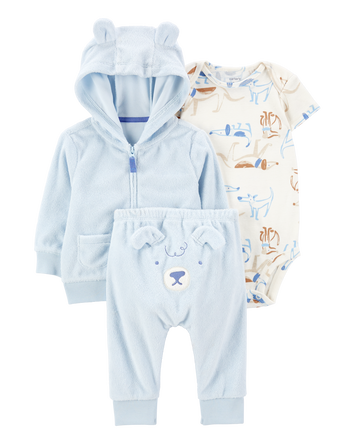 Baby 3-Piece Dog Little Jacket Set, 