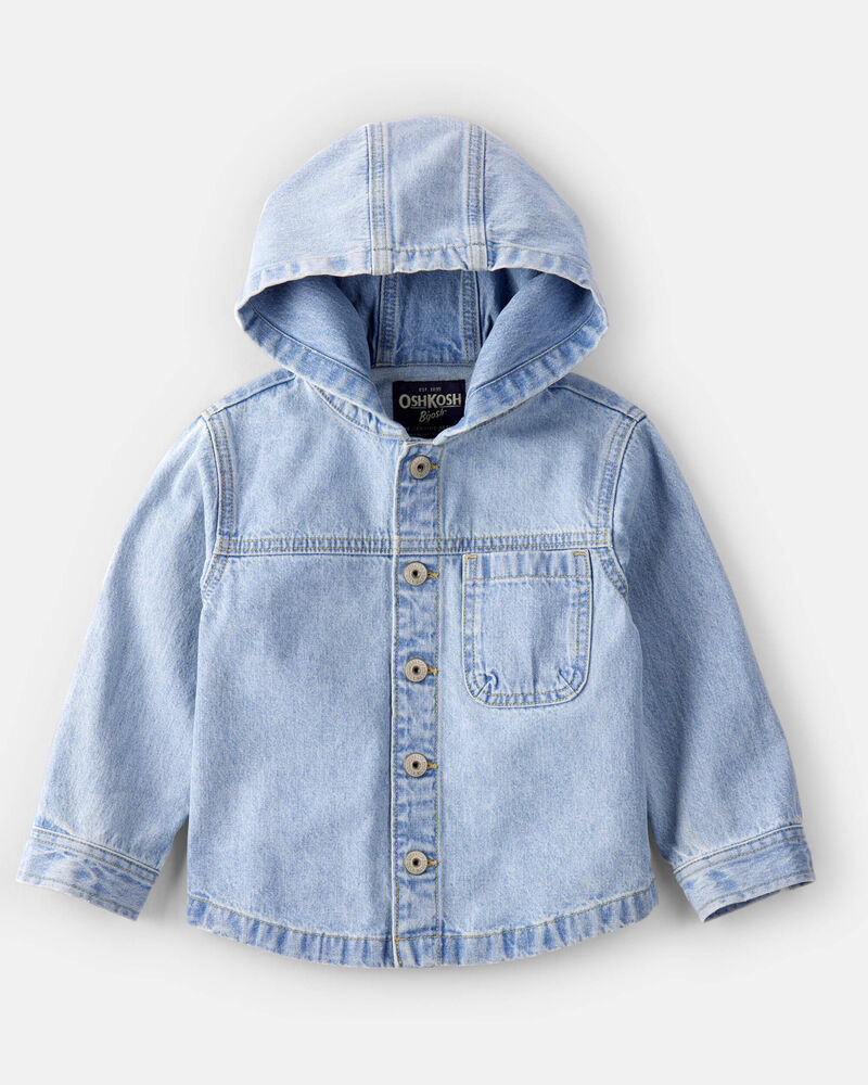 Toddler Boy Denim Fashion Jacket - Rain Wash, image 1 of 3 slides