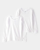 Boys 2-Pack Cotton Undershirts - White, image 1 of 2 slides