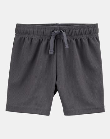 Toddler Boy Active Mesh Shorts  - Grey, 