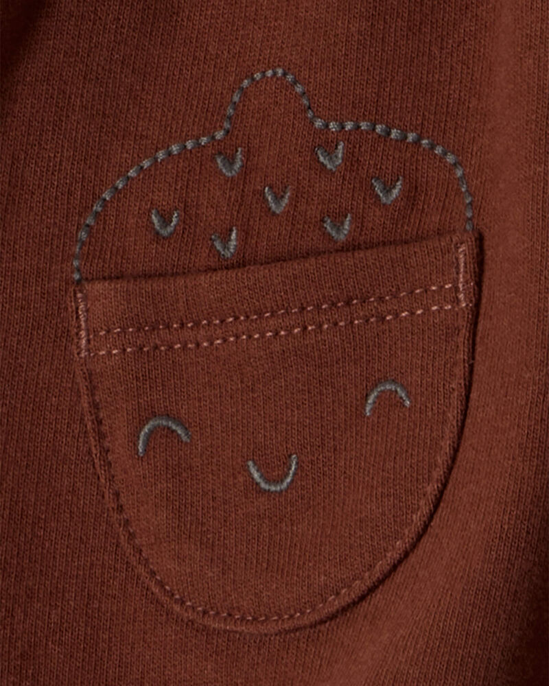 Baby Girl 3-Piece Thanksgiving Print Dress Set - White/Brown, image 4 of 7 slides