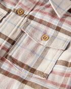 Baby Boy Organic Cotton Button-Front Flannel, image 2 of 4 slides
