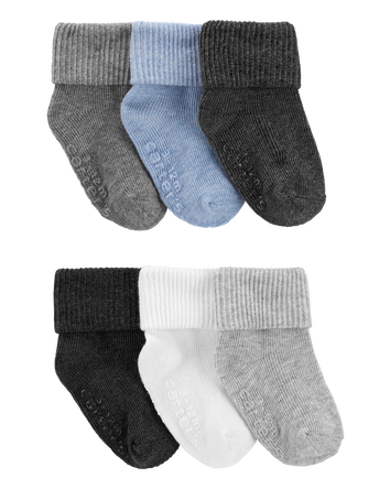 Baby 6-Pack Foldover Cuff Socks, 