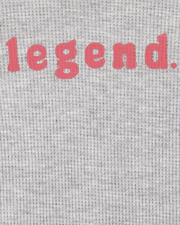 Baby 2-Piece Legend Short-Sleeve Waffle Knit Bodysuit & Pant Set - Grey, 