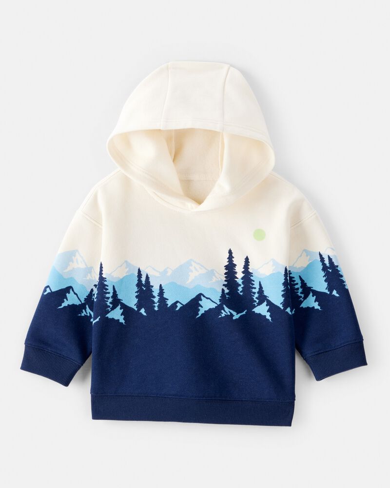 Baby Boy DayDream Fleece Mountain Print Hoodie, image 1 of 3 slides