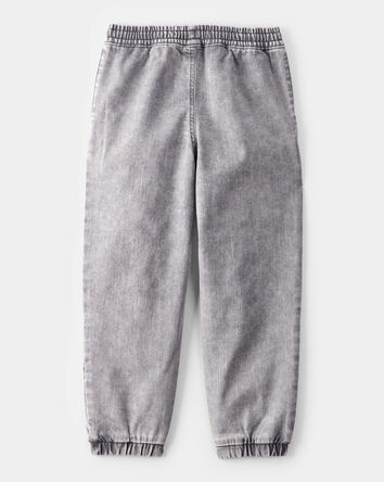 Boys Tapered Iconic Denim Drawstring Joggers -  Volcano Wash, 