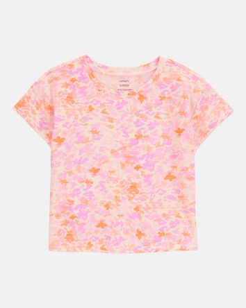 Kid Floral Short-Sleeve Tee - Pink, 