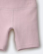 Toddler Girl Brooklyn Bike Shorts - Light Pink, image 6 of 6 slides