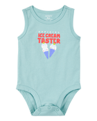 Baby Official Ice Cream Taster Sleeveless Bodysuit, image 1 of 3 slides