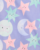 Baby Girl 4-Piece Moon 100% Snug Fit Cotton Pajamas - Purple, image 3 of 4 slides