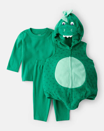 Baby 3-Piece Dinosaur Halloween Costume - Green, 