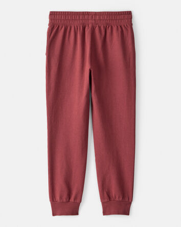 Boys French Terry Active Joggers - Burgundy, 