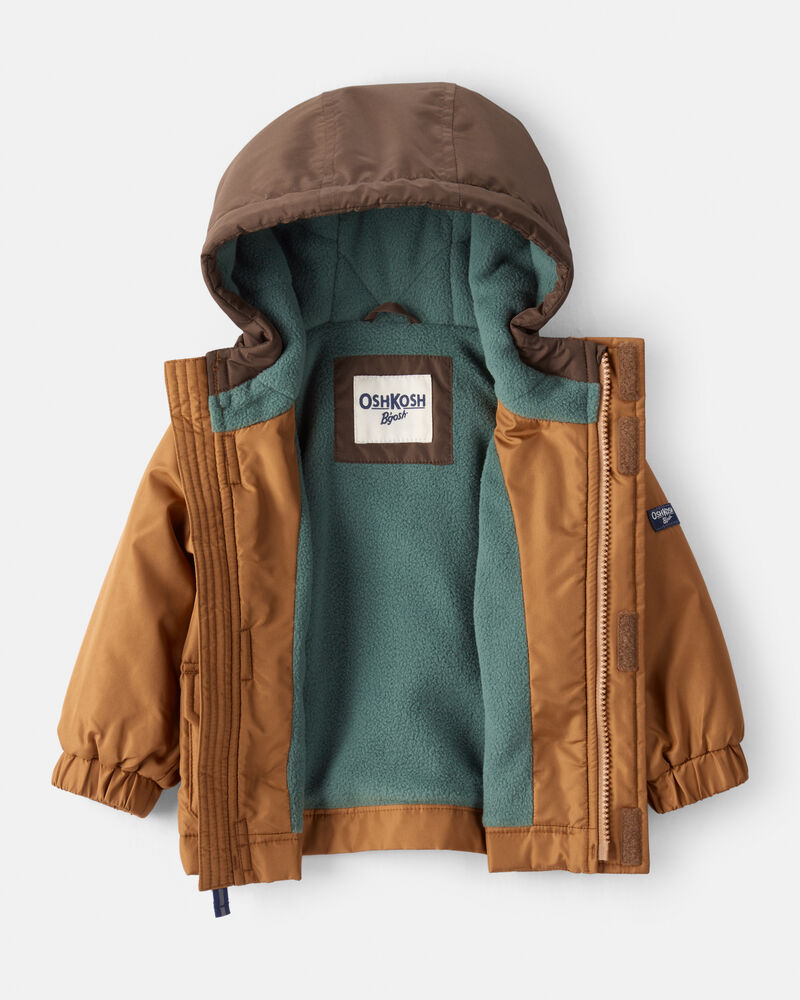 Baby Boy Long-Sleeve Midweight Jacket - Brown, image 2 of 3 slides