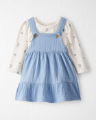 Baby Girl 2-Piece Organic Cotton Jumper Set, image 1 of 7 slides
