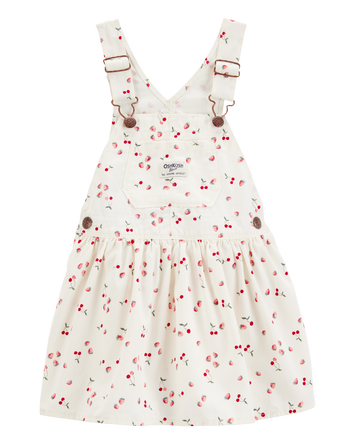 Toddler Girl Cherry-Print Jumper Dress - White, 