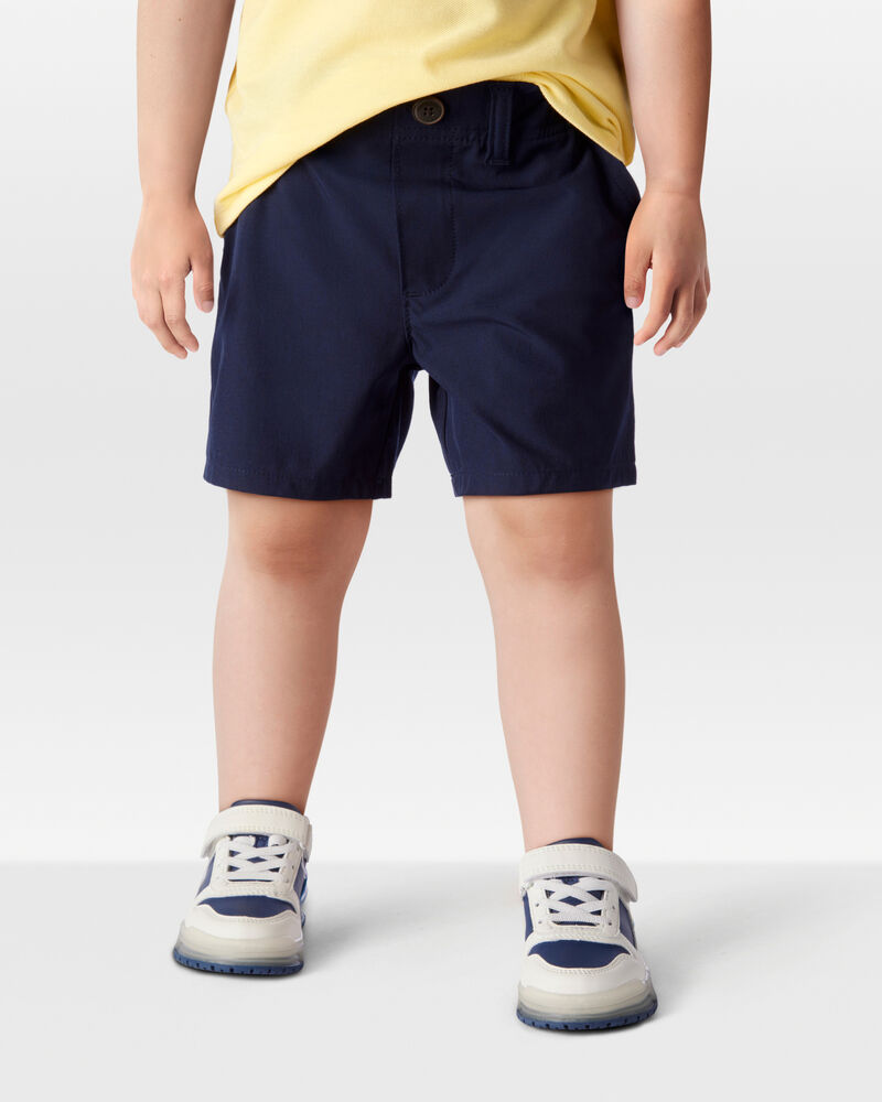 Toddler 3-Pack Active Pull-On Uniform Shorts - Navy, image 5 of 8 slides