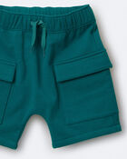 Toddler Boy French Terry Cargo Shorts - Green, image 6 of 6 slides