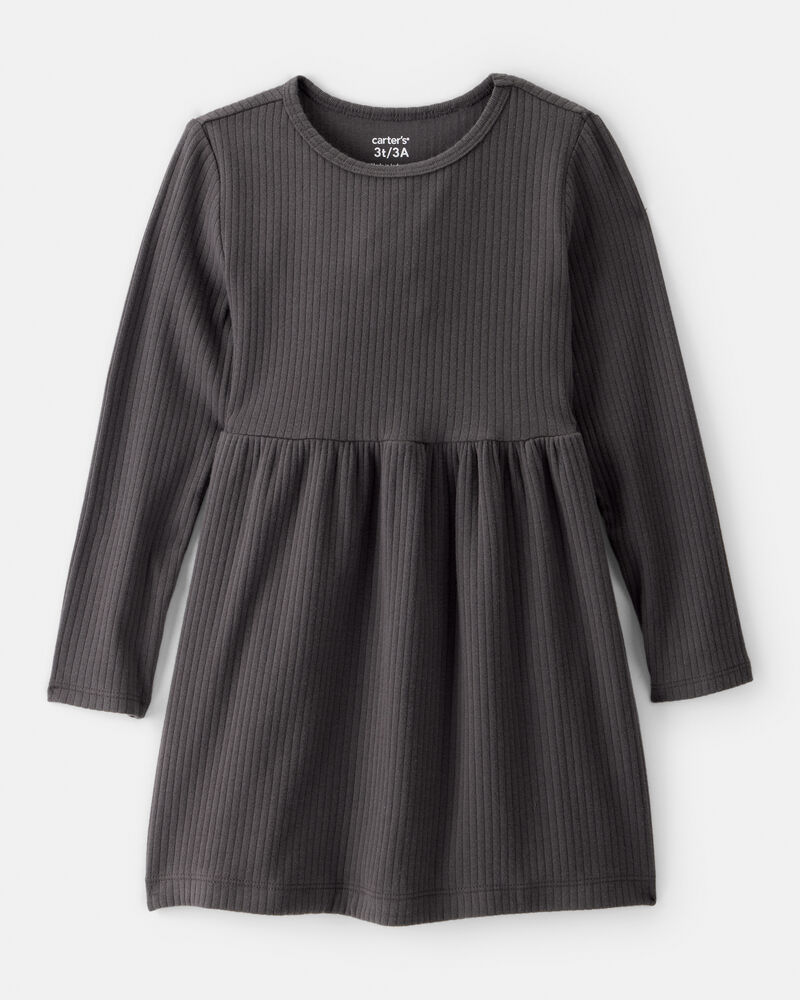 Toddler Girl Long-Sleeve Dress - Black, image 1 of 4 slides