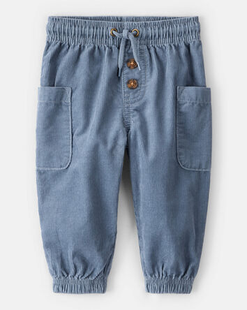 Baby Boy Corduroy Joggers - Blue , 