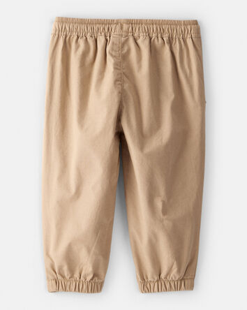 Baby Boy Lined Joggers - Tan , 