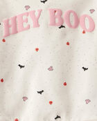 Toddler Girl 2-Piece Hey Boo Halloween Outfit Set - Cream, image 3 of 4 slides