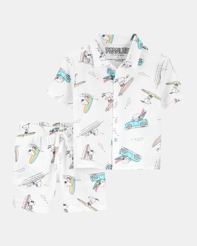 Toddler Snoopy 2-Piece Gauze Outfit Set, image 1 of 3 slides