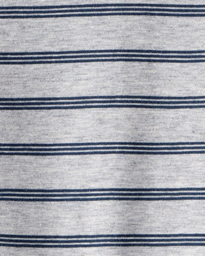 Baby Boy Striped Long-Sleeve Tee- Grey, image 2 of 3 slides