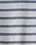 Baby Boy Striped Long-Sleeve Tee- Grey, image 2 of 3 slides