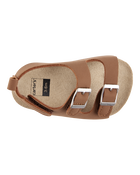 Baby Buckle Faux Cork Sandals - Brown, image 4 of 6 slides