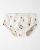 Baby Girl Organic Cotton French Terry Dress in Berry Blossom Print, image 3 of 6 slides