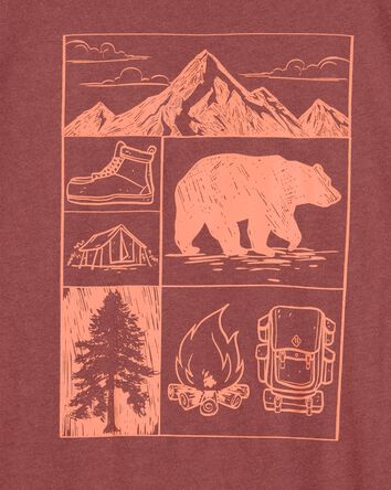 Boys Scenic Mountain Short-Sleeve Graphic Tee - Brown, 
