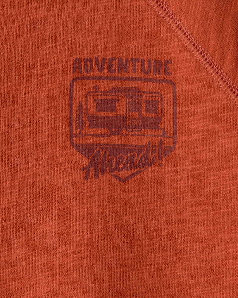 Toddler Boy Adventures French Terry Pullover Sweatshirt - Orange, image 3 of 5 slides