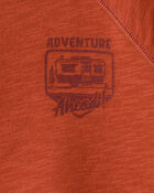 Toddler Boy Adventures French Terry Pullover Sweatshirt - Orange, image 3 of 5 slides