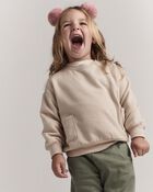 Toddler Otter Sweatshirt&trade; with Pockets - Khaki, image 1 of 7 slides