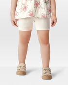 Toddler Girl 2-Pack Organic Cotton Ribbed Pedal Shorts, image 6 of 9 slides