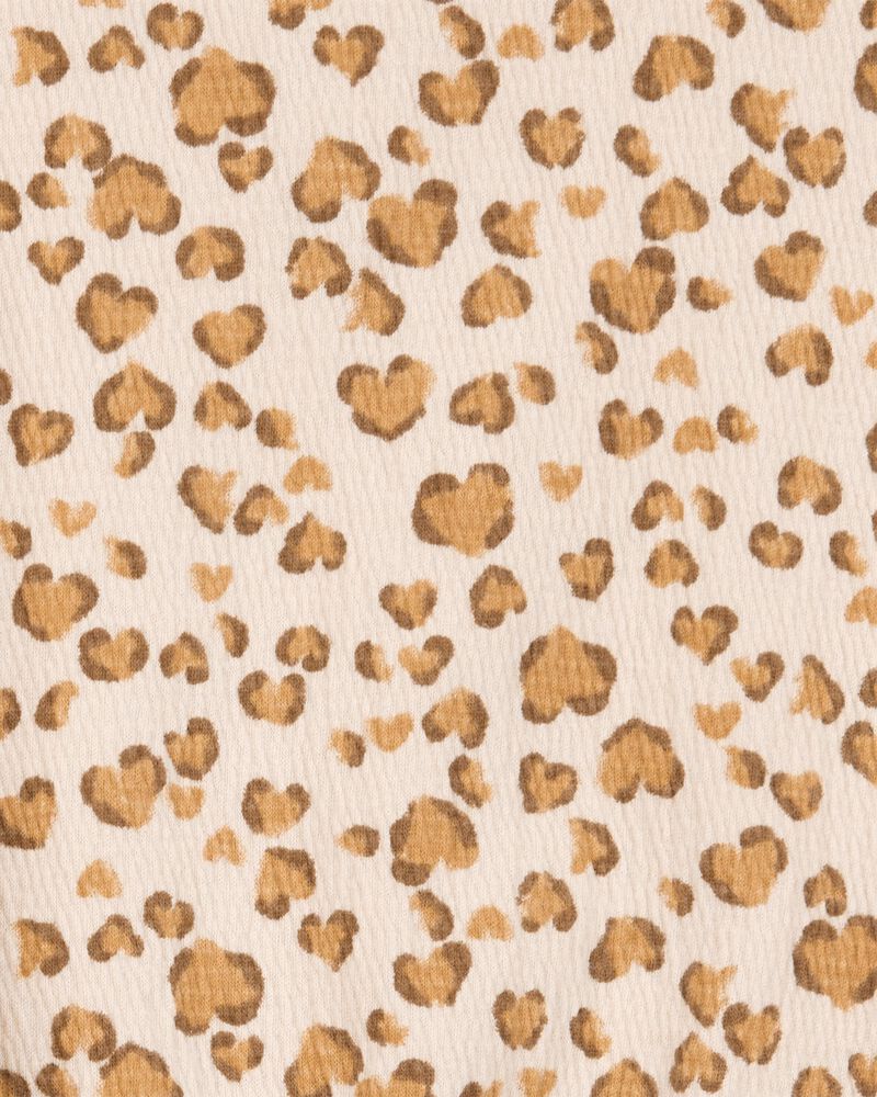 Toddler 2-Piece Leopard Print Short Set - Brown, image 2 of 3 slides