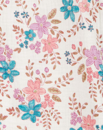 Kid Floral Woven Long-Sleeve Fashion Top - Floral, 