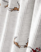 Baby Santa Sleigh PurelySoft Long-Sleeve 2-Way Zip Pajamas - Grey, image 3 of 6 slides