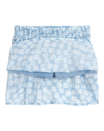 Toddler 2-Piece Floral Skort Set - Blue, 