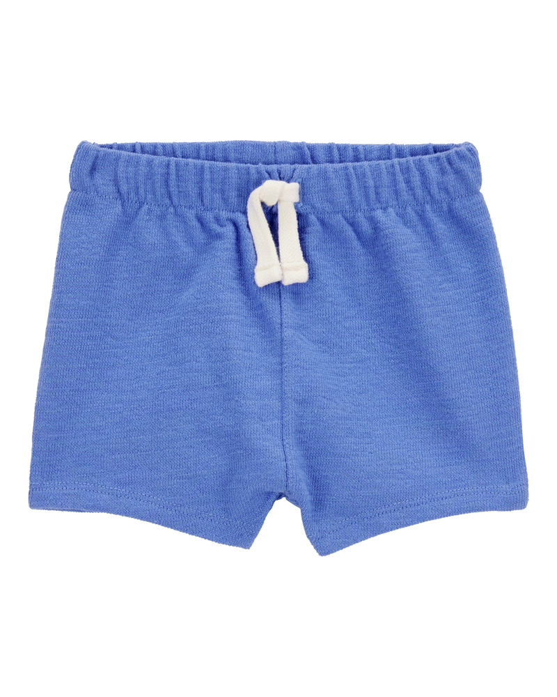 Baby 2-Piece Shark Pocket Tee & Pull-On Slub Jersey Shorts Set - Blue, image 5 of 6 slides