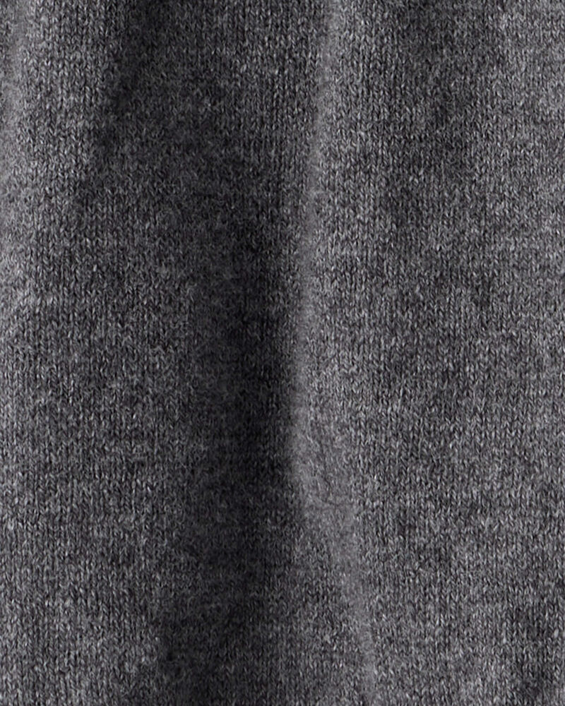 Baby Girl Bow Print Cotton Long-Sleeve Dress Set - Grey, image 4 of 7 slides