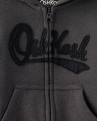 Baby Boy Fleece Hooded Zip-Up Jacket - Black, image 3 of 4 slides