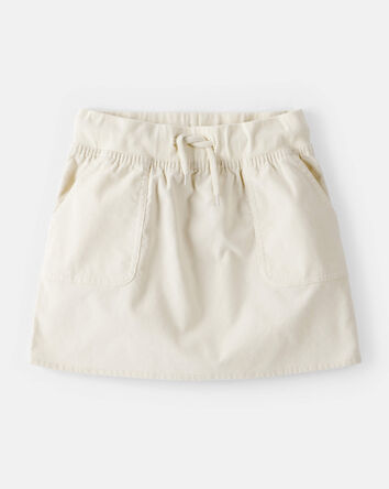 Girls Corduroy Skirt - Cream, 