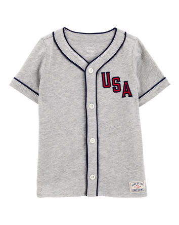 Toddler USA Varsity Button-Down Shirt, 
