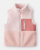 Toddler Girl Fleece Vest - Pink, image 1 of 3 slides