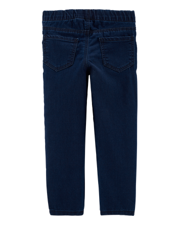 Toddler Dark Wash Elastic-Waist Jeggings, 